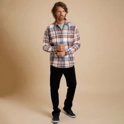 Weird Fish Men’s Broxton Herringbone Check Shirt – Mid Blue -Fashionable Man broxton ls chck shirt mid blue 3