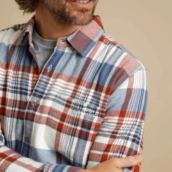 Weird Fish Men’s Broxton Herringbone Check Shirt – Mid Blue -Fashionable Man broxton ls chck shirt mid blue 4