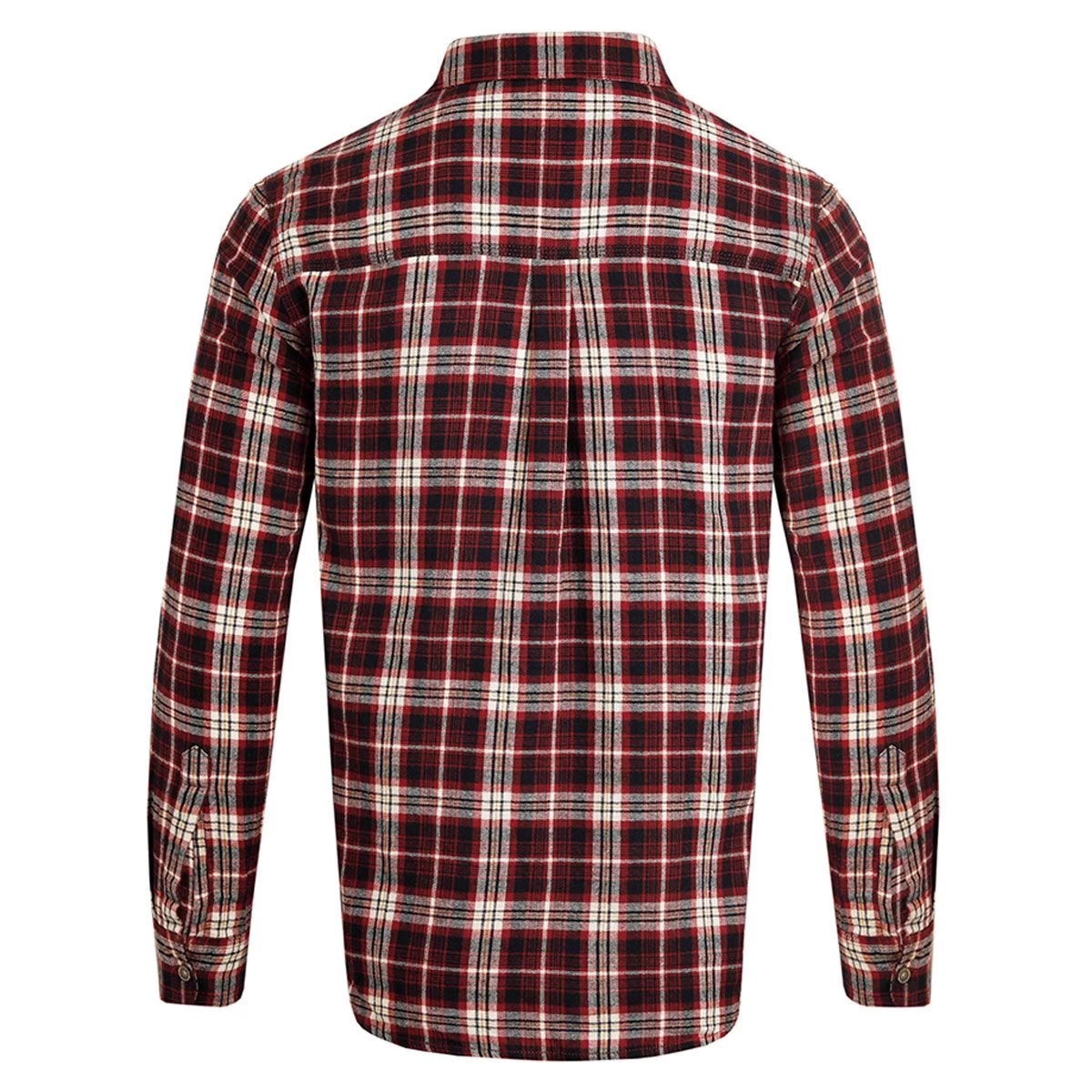 Weird Fish Men's Broxton Long Sleeved Check Shirt - Foxberry 3 Weird Fish Men's Broxton Long Sleeved Check Shirt - Foxberry - Image 3