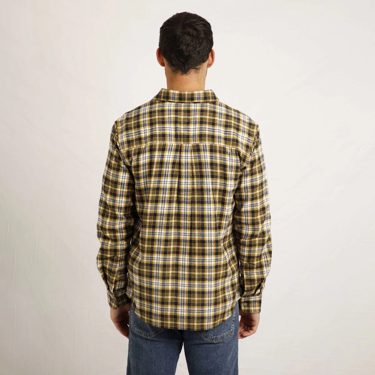 Weird Fish Men's Broxton Long Sleeved Check Shirt - Mustard 5 Weird Fish Men's Broxton Long Sleeved Check Shirt - Mustard - Image 5