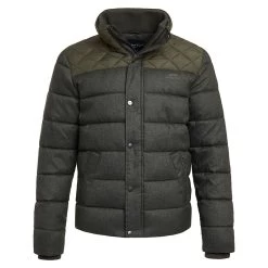Weird Fish Men’s Bryson Puffer Jacket - Dark Olive -Fashionable Man bryson puffer jacket dark olive 5