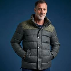 Weird Fish Men’s Bryson Puffer Jacket - Dark Olive -Fashionable Man bryson puffer jacket dark olive 6