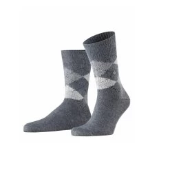 Burlington Socks Preston Argyle Sock 3980 - Grey/Light Grey
