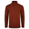 Weird Fish Men's Burnaby ¼ Zip Jumper - Burnt Henna