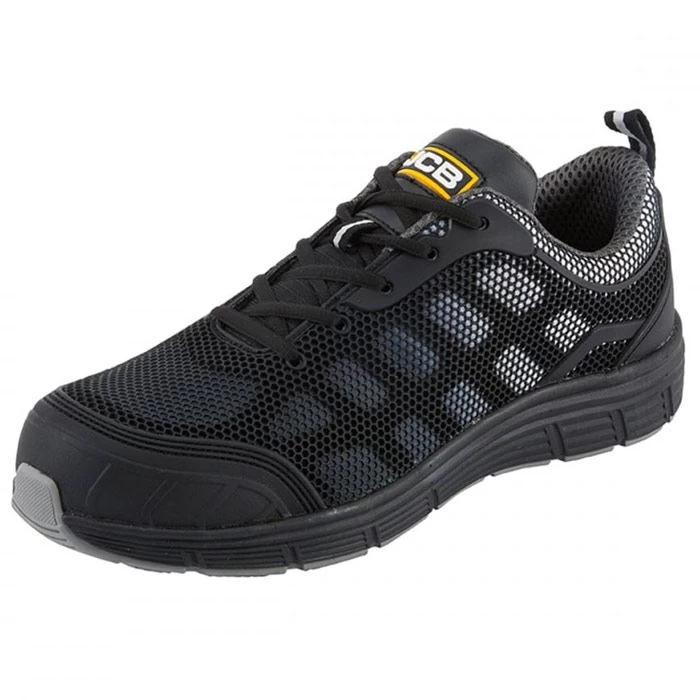 JCB Men's Cagelow Safety Trainers - Black/Grey 3 JCB Men's Cagelow Safety Trainers - Black/Grey - Image 3