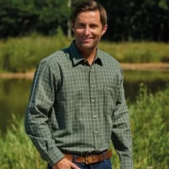 Champion Men’s Castleton Long Sleeve Shirt - Olive