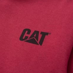 CAT Men's Trademark Banner Hoodie Brick -Fashionable Man cat red hoodie 5