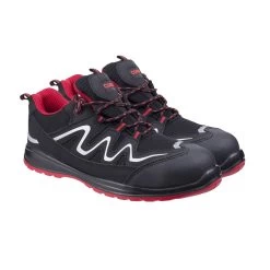 Centek Men's FS312 Safety Trainers - Black/Red