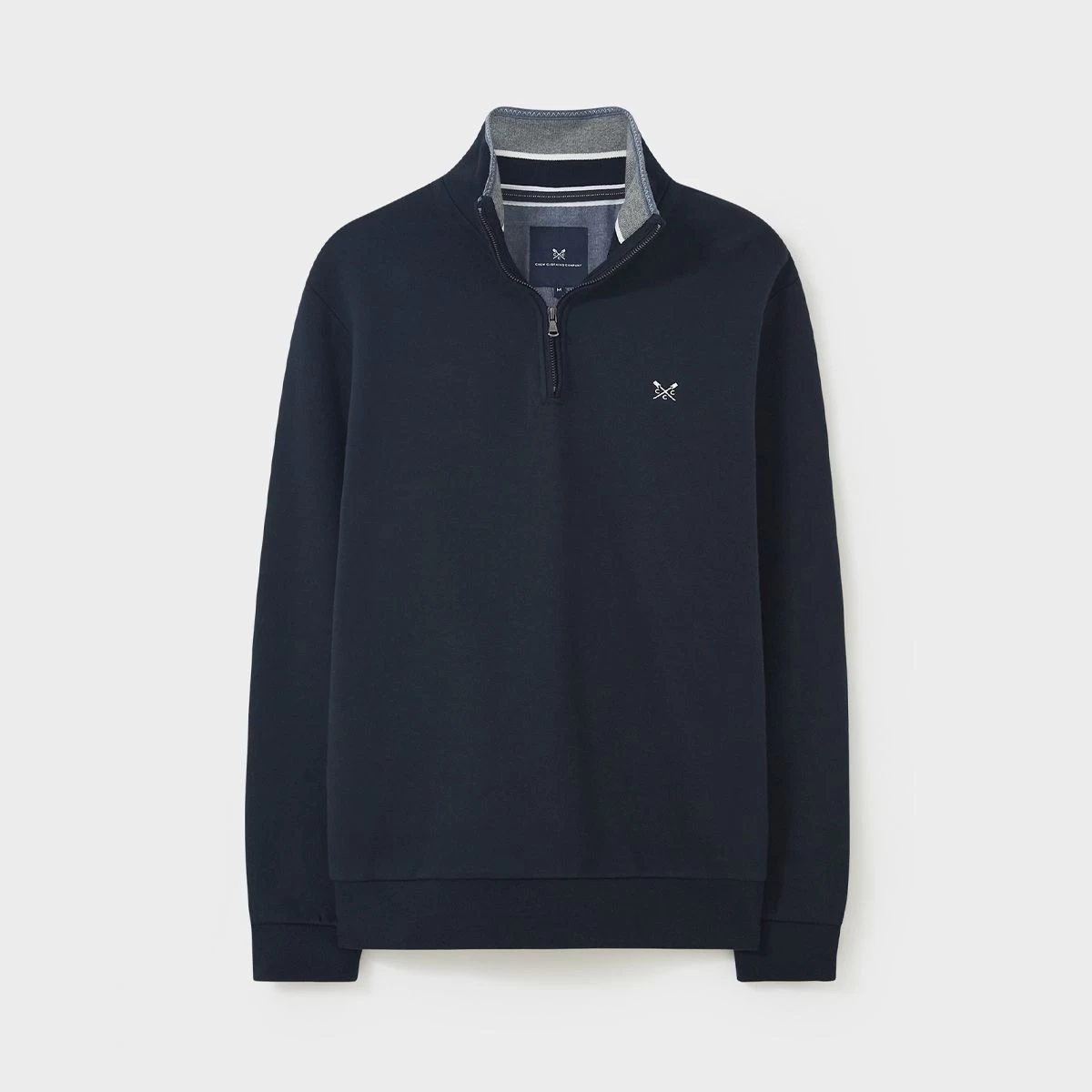 Crew Clothing Men's Classic 1/2 Zip Sweatshirt - Navy 2 Crew Clothing Men's Classic 1/2 Zip Sweatshirt - Navy - Image 2