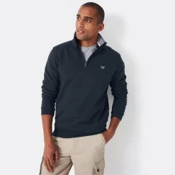 Crew Clothing Men's Classic 1/2 Zip Sweatshirt - Navy 9 Crew Clothing Men's Classic 1/2 Zip Sweatshirt - Navy -Fashionable Man classic 1 2 zip sweat navy 2 1