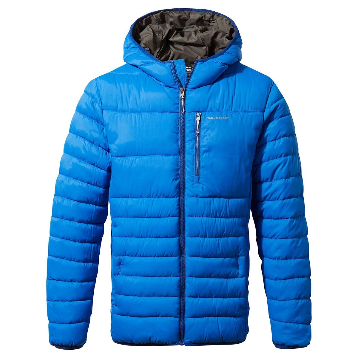 Craghoppers Men's Compresslite VIII Hooded Jacket - Titan Blue/Black Pepper 1 Craghoppers Men's Compresslite VIII Hooded Jacket - Titan Blue/Black Pepper