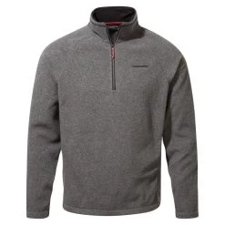 Craghoppers Men’s Corey VI Half Zip Fleece – Black Pepper Marl -Fashionable Man corey black marl 1 1