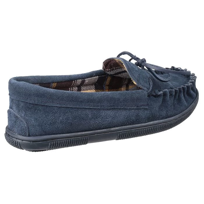 Cotswold Men’s Alberta Moccasin Slippers – Navy 2 Cotswold Men’s Alberta Moccasin Slippers – Navy - Image 2