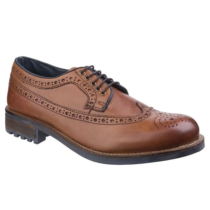 Cotswolds Men’s Poplar Brogue Dress Shoes - Tan 5 Cotswolds Men’s Poplar Brogue Dress Shoes - Tan - Image 5
