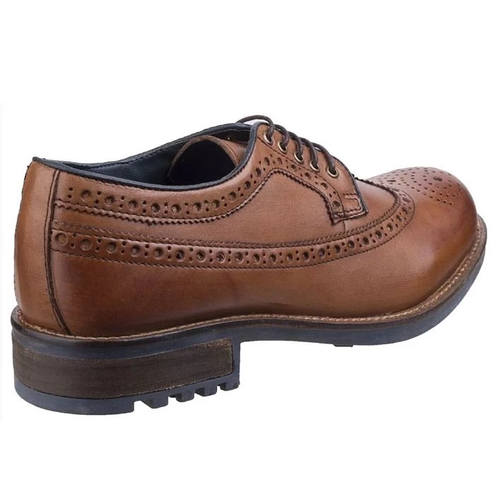 Cotswolds Men’s Poplar Brogue Dress Shoes - Tan 2 Cotswolds Men’s Poplar Brogue Dress Shoes - Tan - Image 2