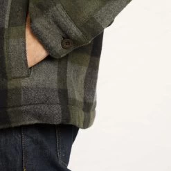 Weird Fish Men's Cressley Checked Shacket - Dark Olive -Fashionable Man cresseley chck shacket drkolive 4