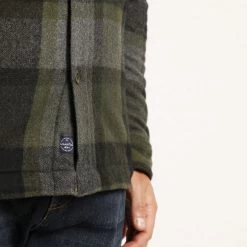 Weird Fish Men's Cressley Checked Shacket - Dark Olive -Fashionable Man cresseley chck shacket drkolive 5