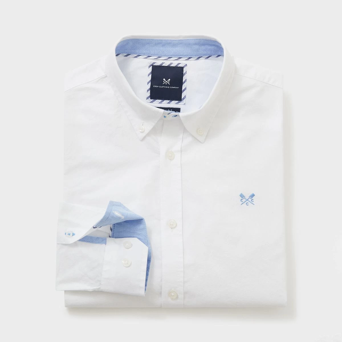 Crew Clothing Men's Slim Fit Oxford Shirt - White 2 Crew Clothing Men's Slim Fit Oxford Shirt - White - Image 2