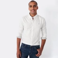 Crew Clothing Men's Slim Fit Oxford Shirt - White