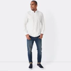 Crew Clothing Men's Slim Fit Oxford Shirt - White 11 Crew Clothing Men's Slim Fit Oxford Shirt - White -Fashionable Man crew slim oxford white 3