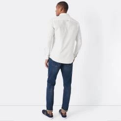 Crew Clothing Men's Slim Fit Oxford Shirt - White 12 Crew Clothing Men's Slim Fit Oxford Shirt - White -Fashionable Man crew slim oxford white 4