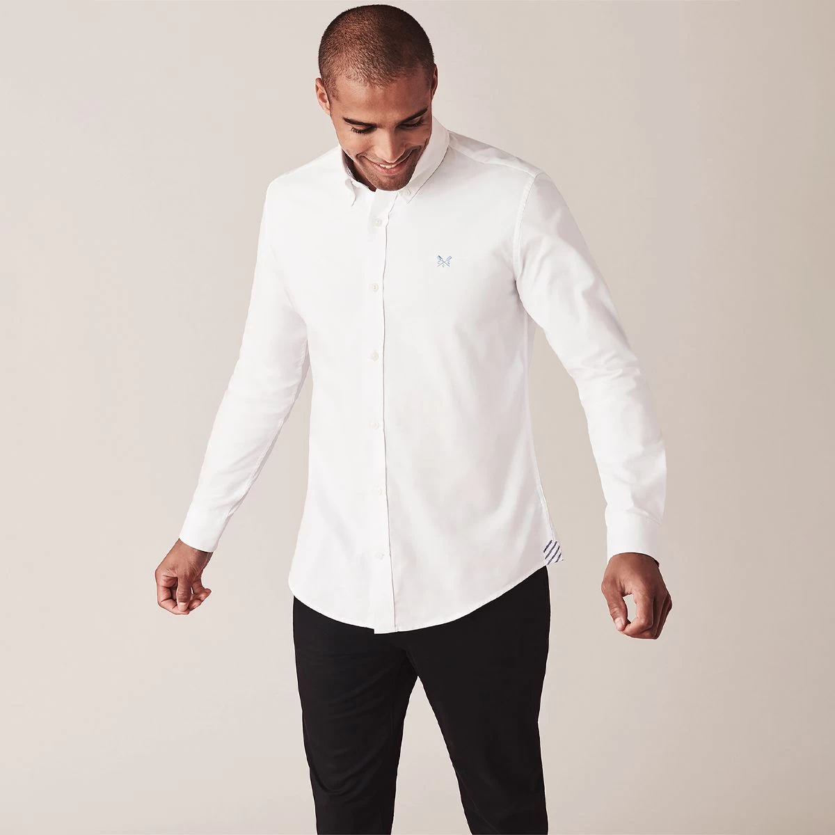 Crew Clothing Men's Slim Fit Oxford Shirt - White 5 Crew Clothing Men's Slim Fit Oxford Shirt - White - Image 5