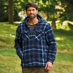 Champion Men's Dumfries Hooded Fleece Jacket - Blue 5 Champion Men's Dumfries Hooded Fleece Jacket - Blue -Fashionable Man dumfries fleece shirt blue 2 1