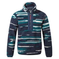 Craghoppers Men's Eccles Half Zip Fleece - Blue Navy Print -Fashionable Man eccles half zip bluenavy prt 1 1