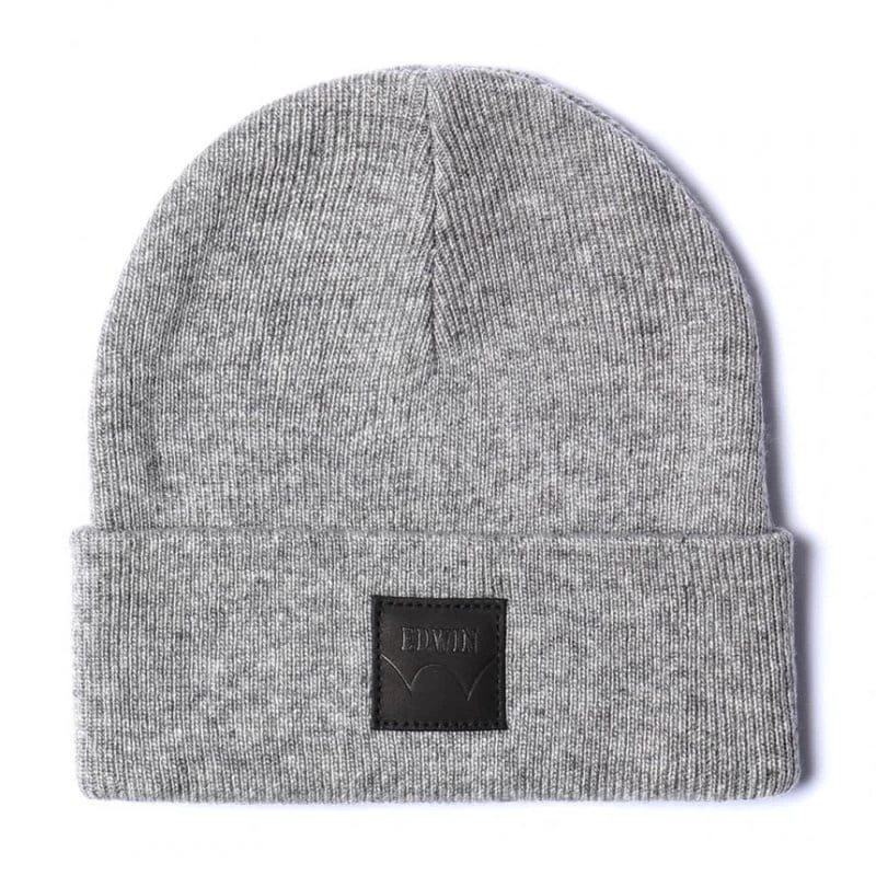 Edwin Jeans Watch Cap Beanie - Grey Marl 1 Edwin Jeans Watch Cap Beanie - Grey Marl