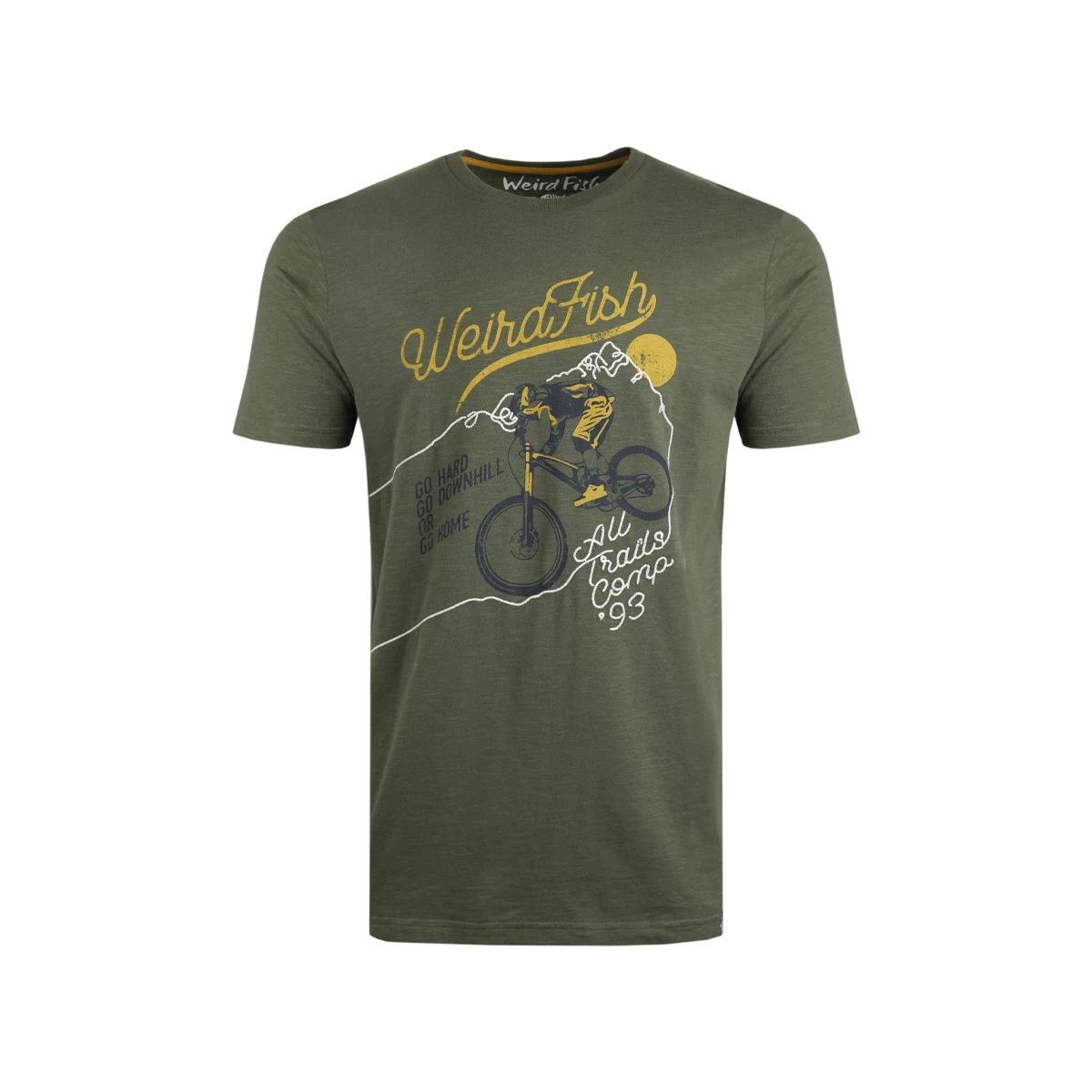 Weird Fish Men's All Trails Graphic T-shirt - Thyme 2 Weird Fish Men's All Trails Graphic T-shirt - Thyme - Image 2