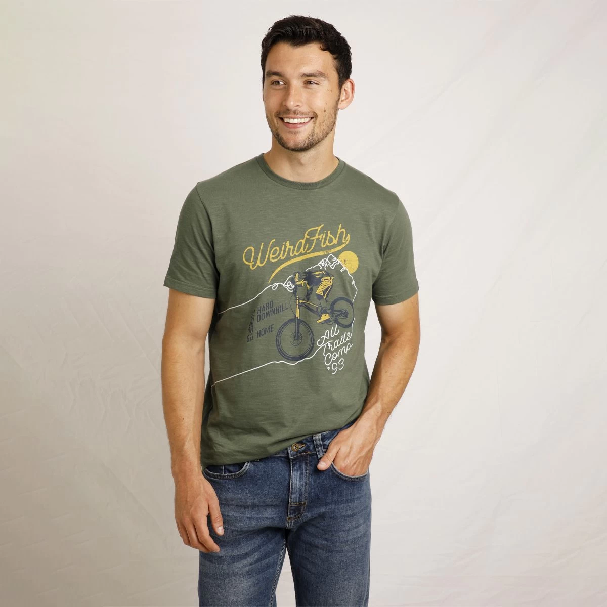 Weird Fish Men's All Trails Graphic T-shirt - Thyme 8 Weird Fish Men's All Trails Graphic T-shirt - Thyme - Image 8