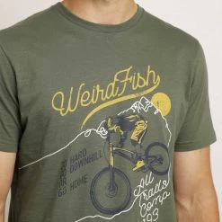 Weird Fish Men's All Trails Graphic T-shirt - Thyme 14 Weird Fish Men's All Trails Graphic T-shirt - Thyme -Fashionable Man emb graphic t all trails thyme 7