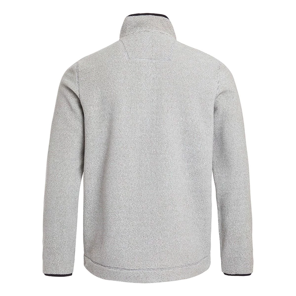 Weird Fish Men's Errill ¼ Textured Zip Fleece - Ecru 7 Weird Fish Men's Errill ¼ Textured Zip Fleece - Ecru - Image 7