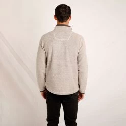 Weird Fish Men's Errill ¼ Textured Zip Fleece - Ecru 11 Weird Fish Men's Errill ¼ Textured Zip Fleece - Ecru -Fashionable Man errill 14 zip fleece ecru 4