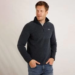 Weird Fish Men's Errill ¼ Textured Zip Fleece - Navy -Fashionable Man errill 14 zip fleece navy 5 1