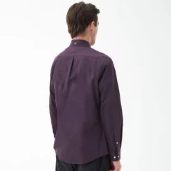 Barbour Men's Oxtown Tailored Shirt - Fig -Fashionable Man fig shirt 2
