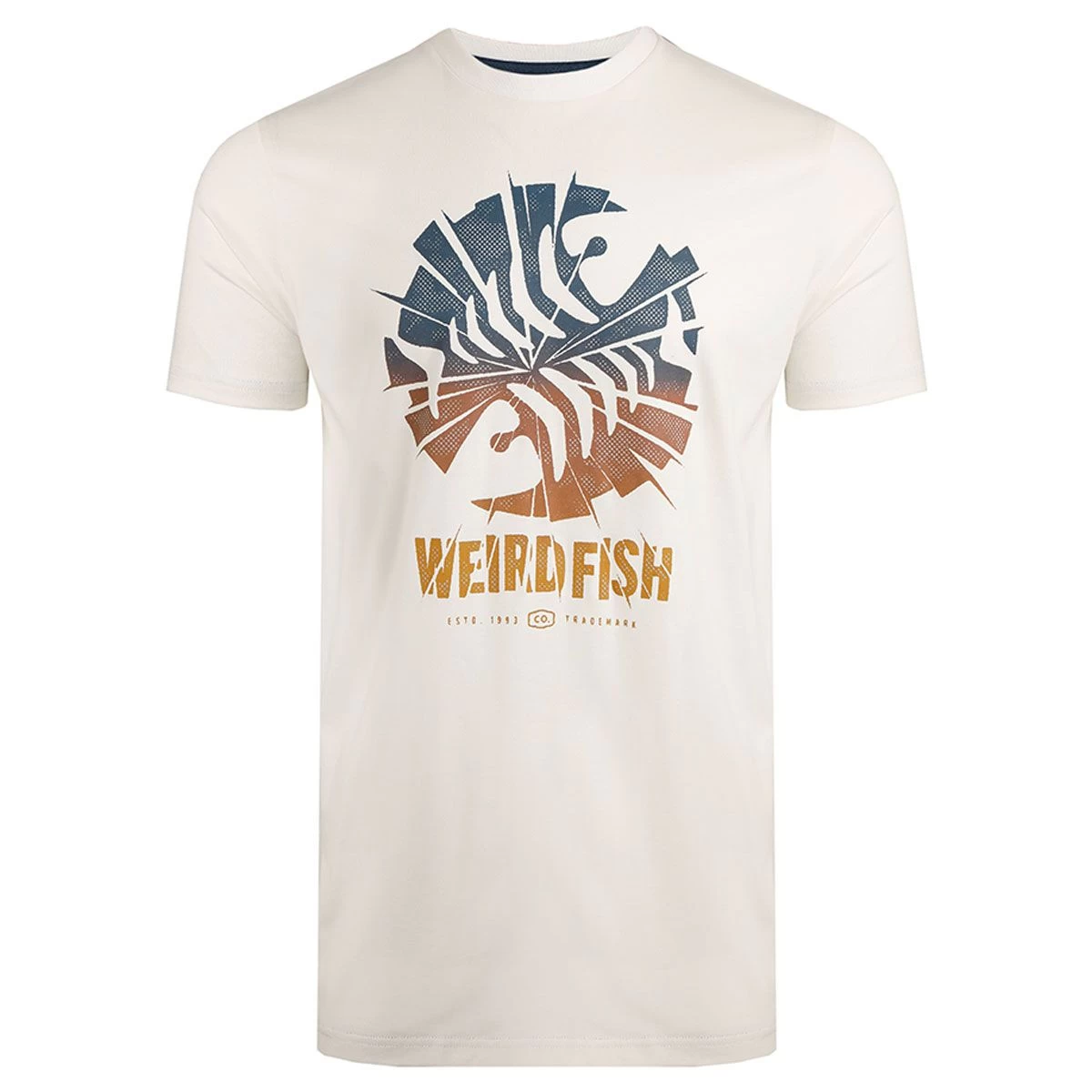 Weird Fish Men's Shatter Graphic T-shirt - Dusty White 1 Weird Fish Men's Shatter Graphic T-shirt - Dusty White