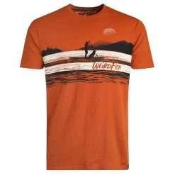 Weird Fish Men's Sup Dog Graphic T-Shirt - Dark Rust -Fashionable Man graphic tee sup dog drkrust 2