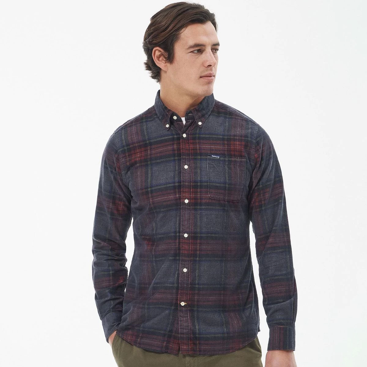 Barbour Men's Southfield Tailored Shirt - Grey Marl 1 Barbour Men's Southfield Tailored Shirt - Grey Marl