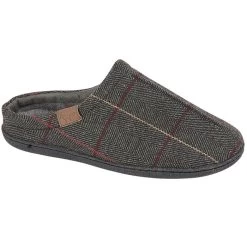 Jo & Joe Men's Harrison Mule Slipper - Dark Grey