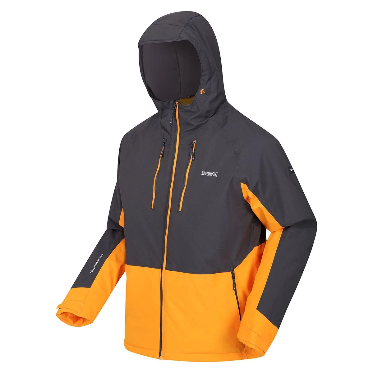Regatta Men's Highton Stretch III Waterproof Jacket – Ash/Orange Pepper 10 Regatta Men's Highton Stretch III Waterproof Jacket – Ash/Orange Pepper - Image 10
