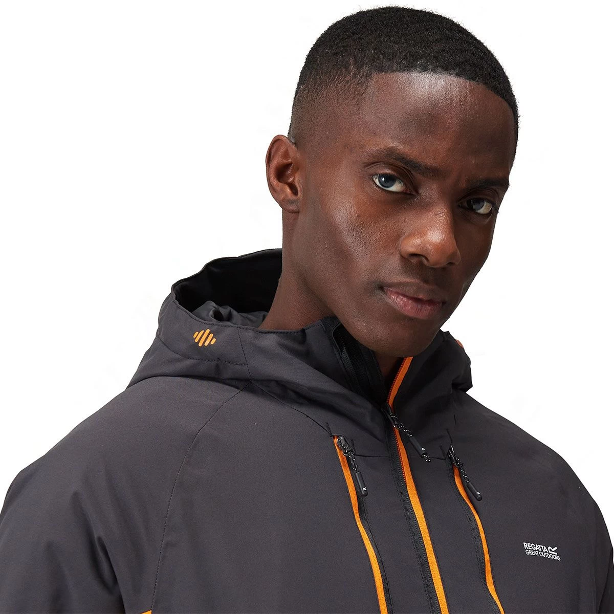 Regatta Men's Highton Stretch III Waterproof Jacket – Ash/Orange Pepper 7 Regatta Men's Highton Stretch III Waterproof Jacket – Ash/Orange Pepper - Image 7