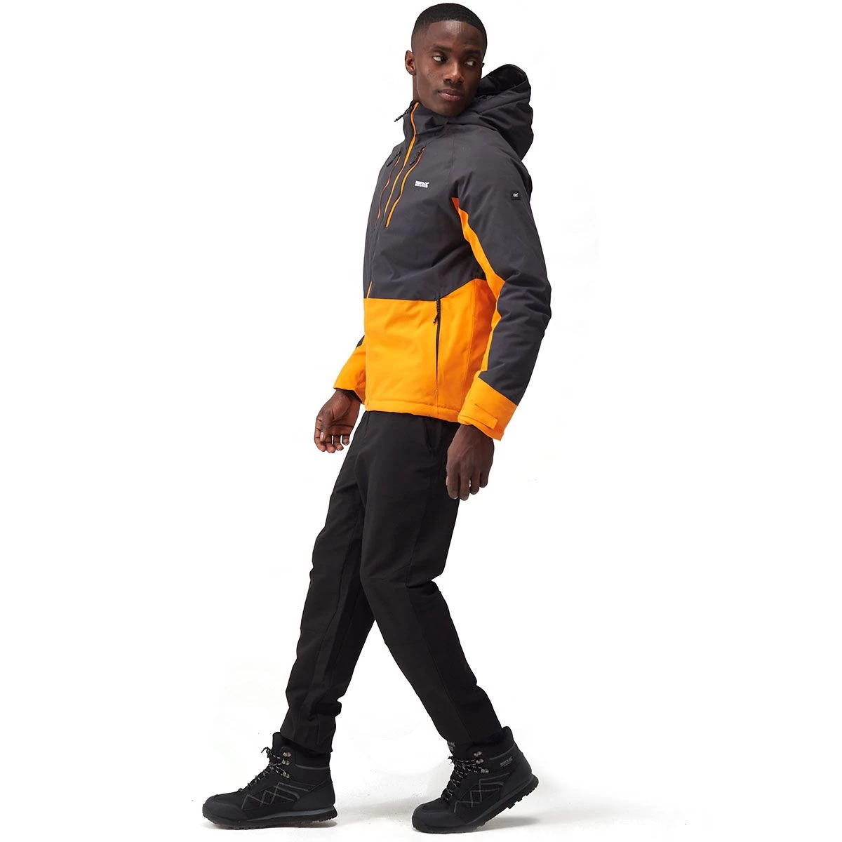 Regatta Men's Highton Stretch III Waterproof Jacket – Ash/Orange Pepper 4 Regatta Men's Highton Stretch III Waterproof Jacket – Ash/Orange Pepper - Image 4