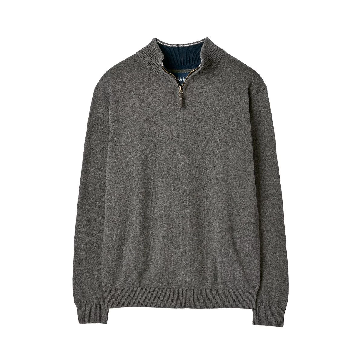 Joules Men's Hillside Quarter Zip - Grey Marl 2 Joules Men's Hillside Quarter Zip - Grey Marl - Image 2