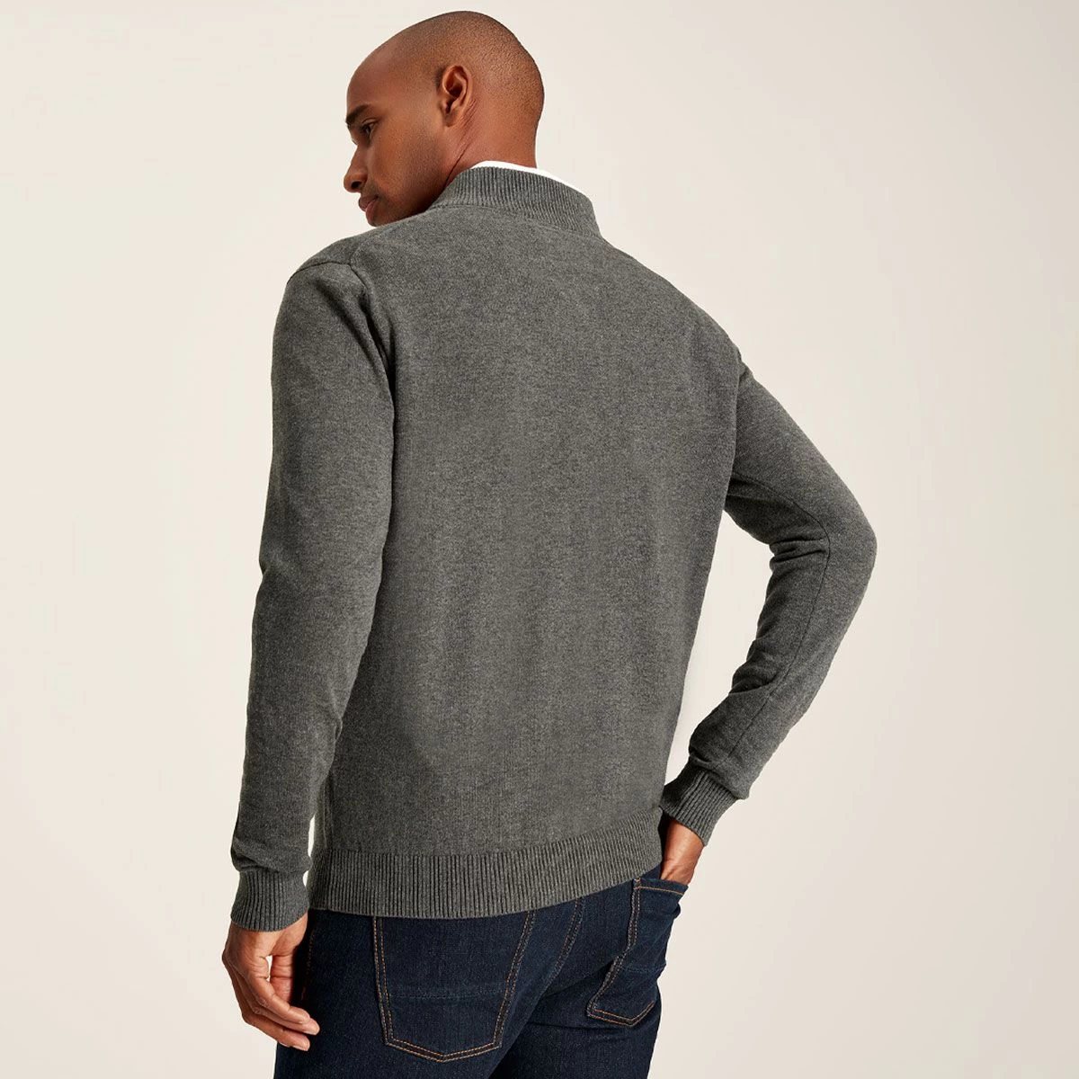 Joules Men's Hillside Quarter Zip - Grey Marl 5 Joules Men's Hillside Quarter Zip - Grey Marl - Image 5