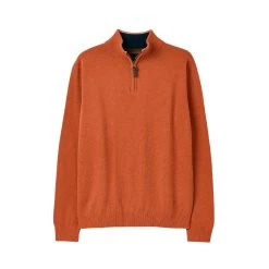 Joules Men's Hillside Quarter Zip - Orange Marl -Fashionable Man hillside quarter zip orange marl 5