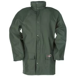 Trilanco Classic Dortmund Flexothane Waterproof Coat – Olive Green -Fashionable Man hoggs of fife flexothane waterproof jacket green 1