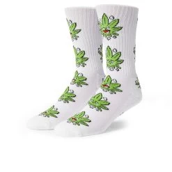 HUF X Alienlabs 420 Kawaii Green Buddy Crew Sock