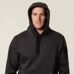 Hard Yakka Men's Brushed Fleece Hoodie - Charcoal -Fashionable Man hy brushed flce hoodie charcoal
