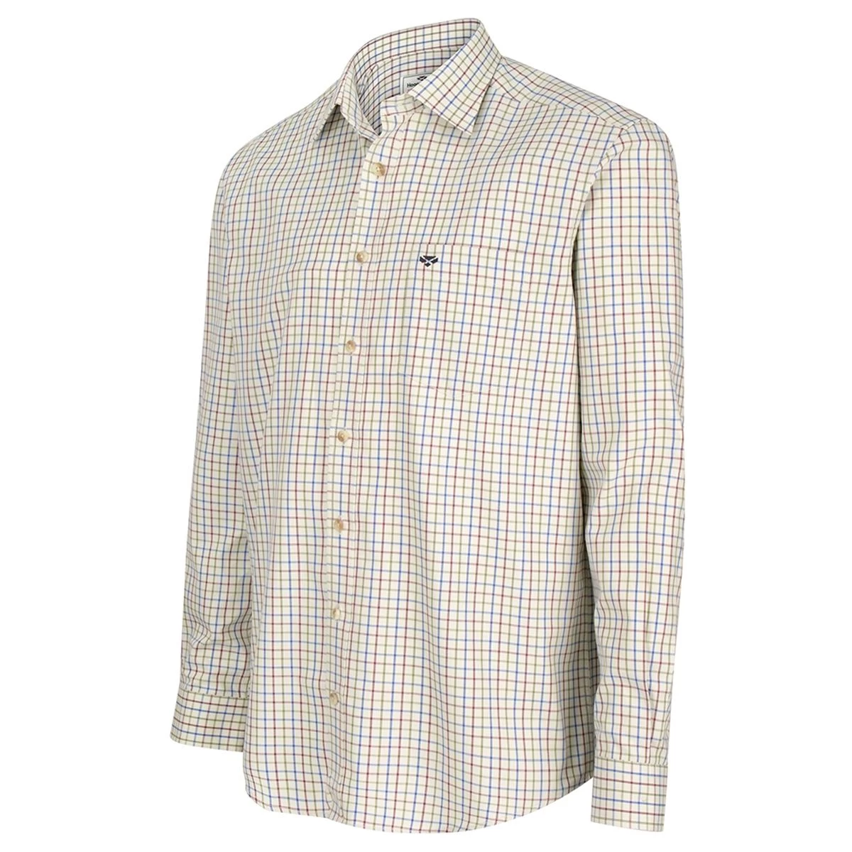 Hoggs Of Fife Inverness Cotton Tattersall Shirt - Wine/Blue/Green 1 Hoggs Of Fife Inverness Cotton Tattersall Shirt - Wine/Blue/Green